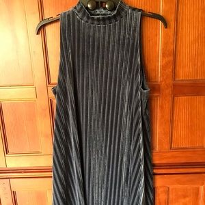 mock neck ribbed dress